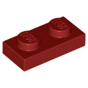 Plaat 1x2 Dark Red